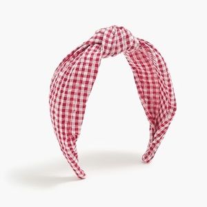 J. Crew Factory Gingham Knot Headband *NWT*